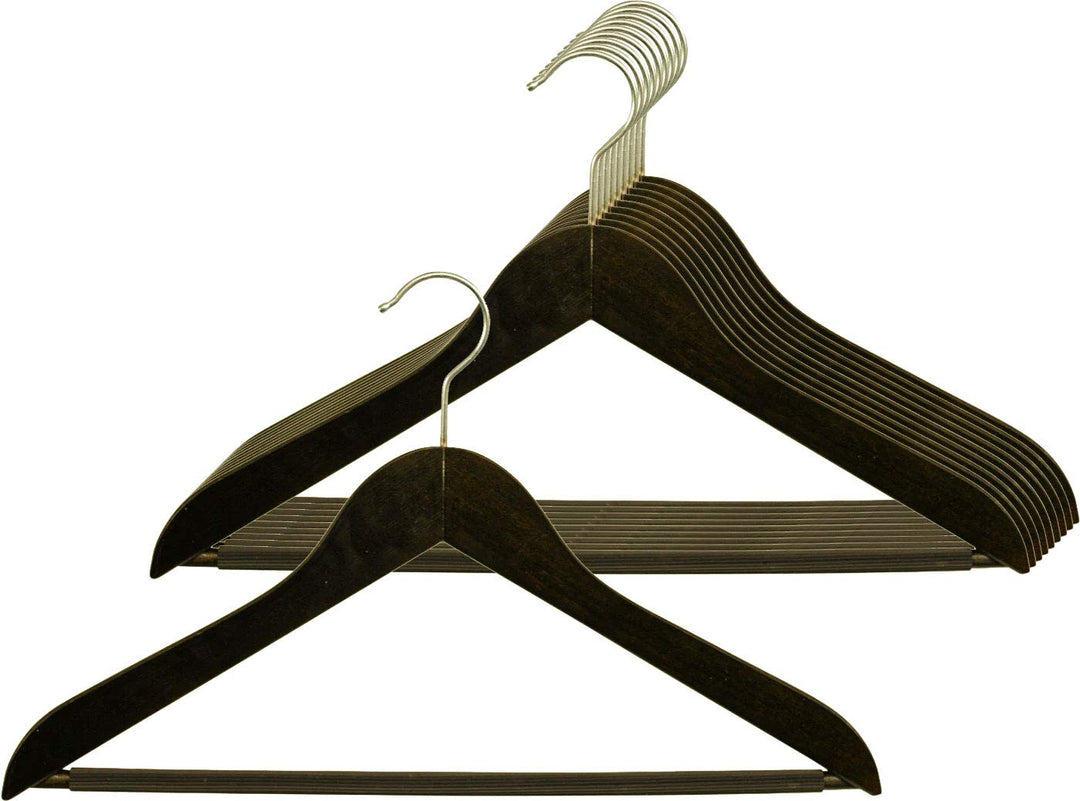 MAWA 10 Stück Anzugbügel Business RFS mit Steg, Hemden, Blusen, Jacketts, Umweltfreundlich, FSC® Zer