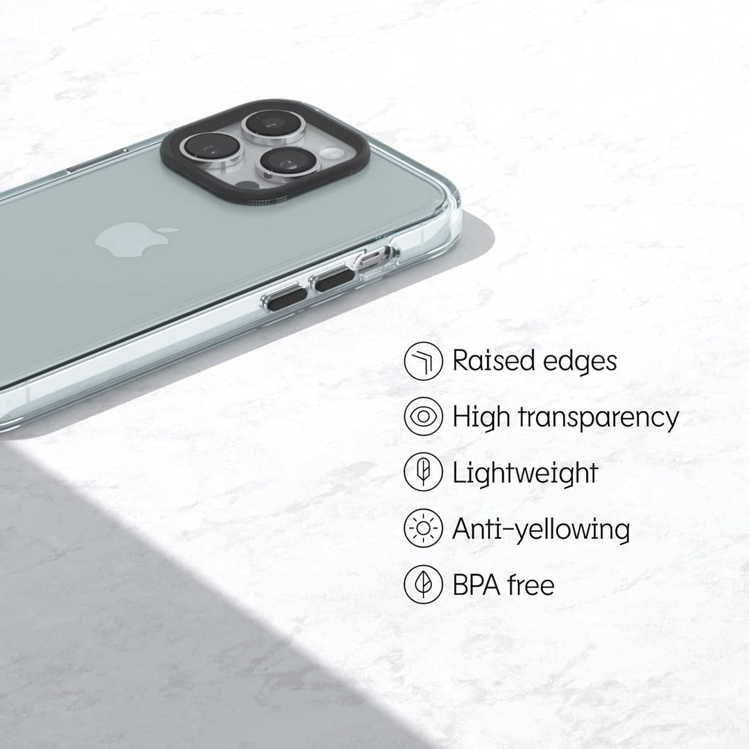 RhinoShield Crystal Clear Case kompatibel mit [iPhone 14 Pro] | Fortschrittliche Vergilbungsresisten