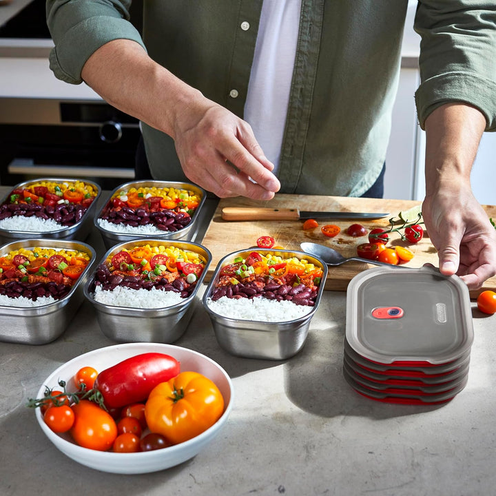 BLACK + BLUM - Lunchbox - Mikrowellengeeignete Edelstahl-Lunchbox ohne Kunststoff mit auslaufsichere