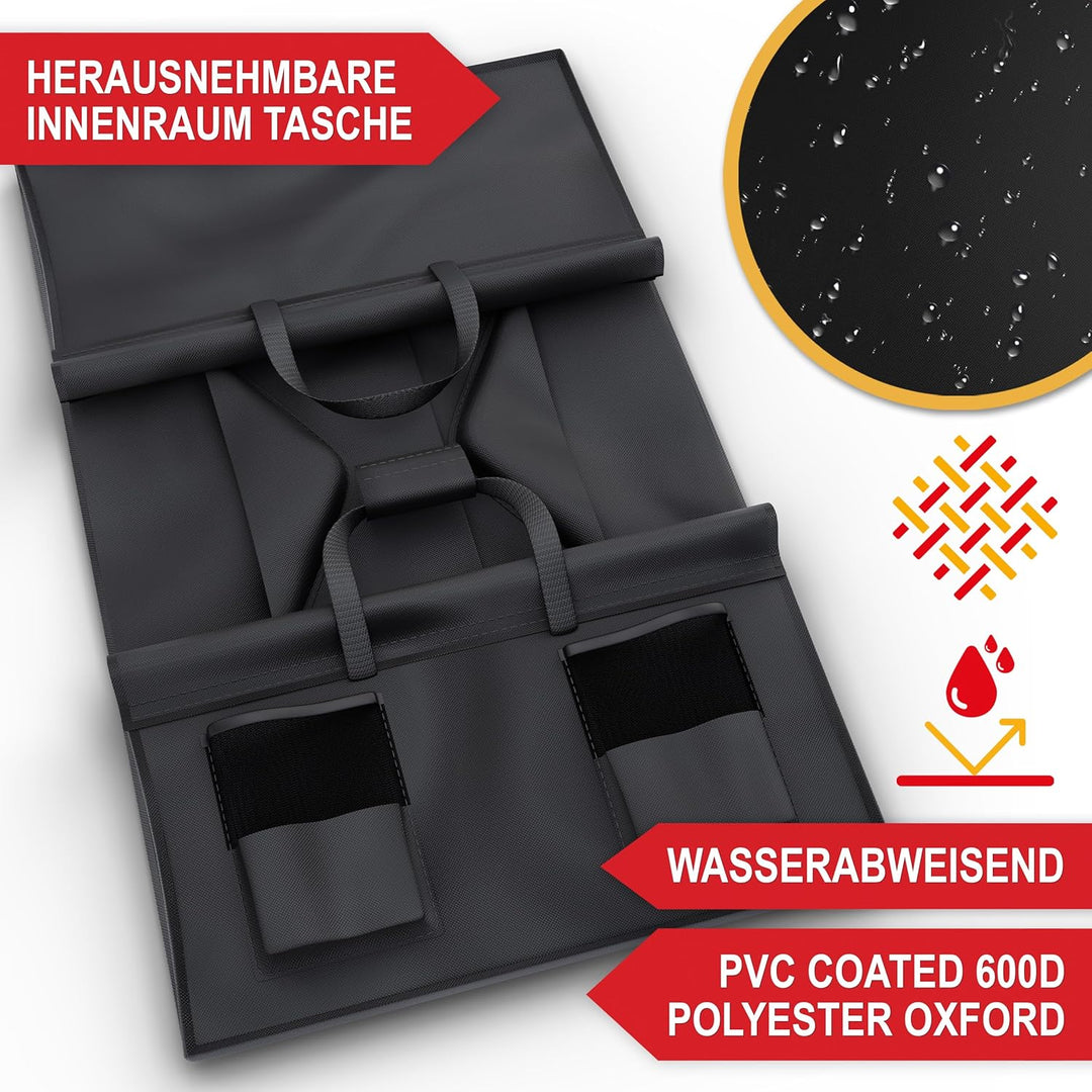 ONBEST Bollerwagen faltbar - Plus Regenschutz - Faltbollerwagen - Bollerwagen Für viele Anwendungen