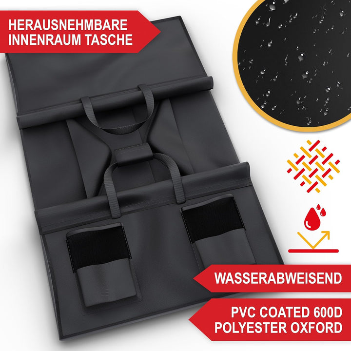 ONBEST Bollerwagen faltbar - Plus Regenschutz - Faltbollerwagen - Bollerwagen Für viele Anwendungen