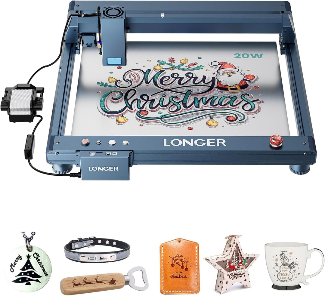 Longer Laser B1 20W – Lasergravierer mit automatischer Luftunterstützung, ideal für DIY-Arbeiten auf
