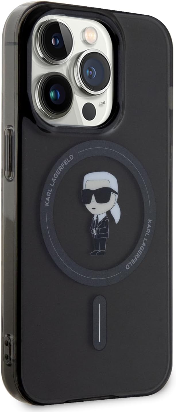 CG Mobile Karl Lagerfeld Magsafe IML IKonIK Hülle für iPhone 15 Pro -Schwarz Überprüfen Sie die Prod