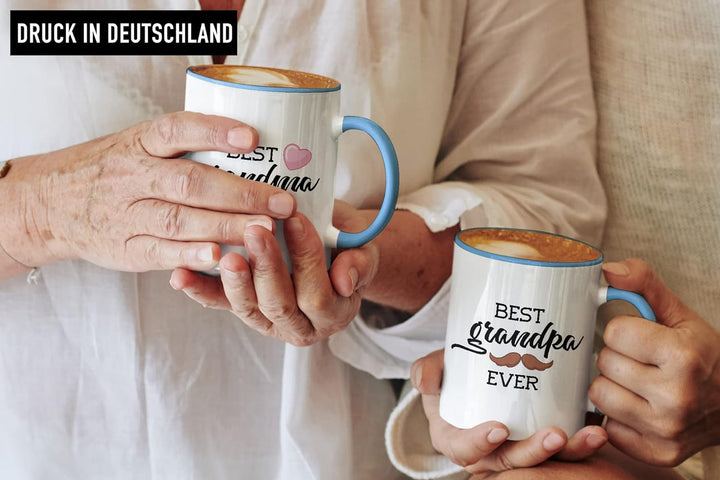 Trendation - Beste Oma und Opa Geschenk Set Tassen Weihnachten Geschenke für Grosseltern Geburtstag