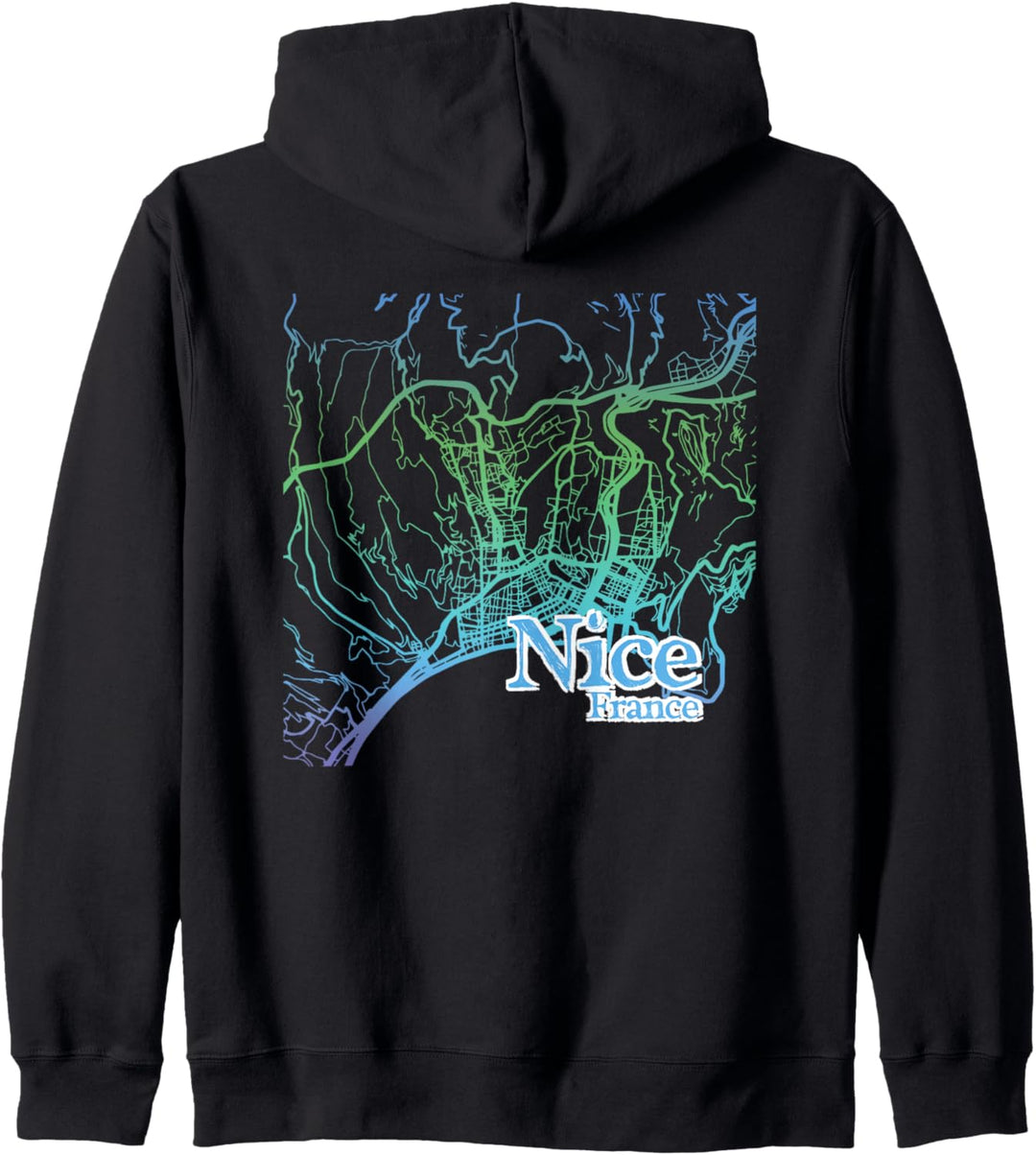 Nice, Frankreich Souvenir Karte Kapuzenjacke