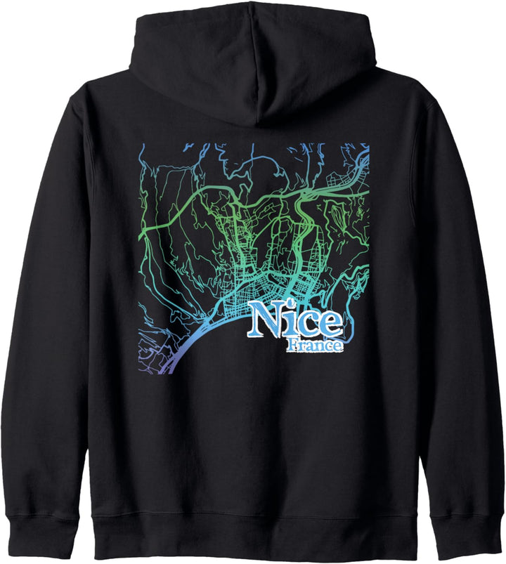 Nice, Frankreich Souvenir Karte Kapuzenjacke
