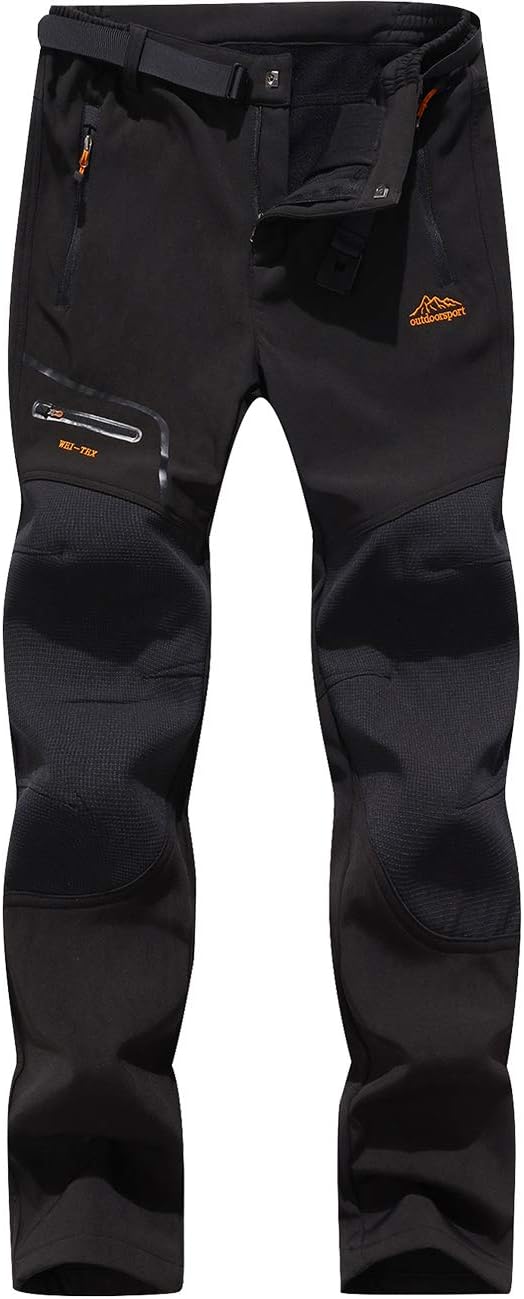 BenBoy Damen Wanderhose Wasserdicht Softshellhose Outdoorhose Winddicht Warm Gefüttert Winter Skihos