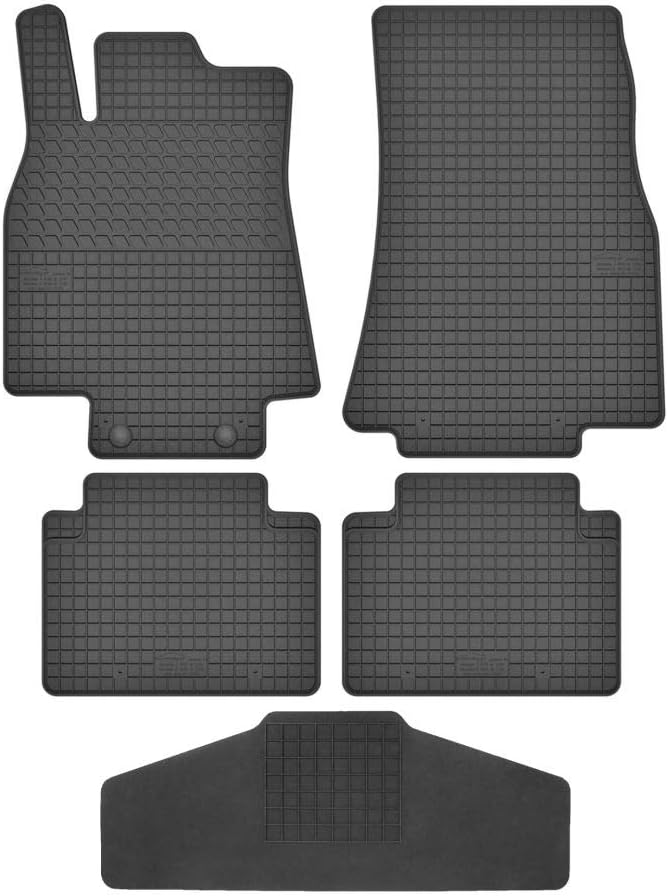 Fussmatten Vorne, Hinten + Tunnel Matte 5er Set für Mercedes Benz A-Klasse W169 2004-2012 Gummi Gumm