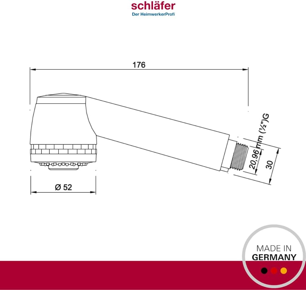 Schläfer | 439308 - Ablaufschlauch, Ausziehbar, Universell Erweiterbar, 1 1/2" Zusammenklappbar, Fle