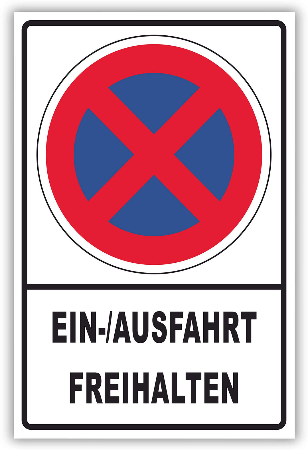 SCHILDER HIMMEL anpassbares Ausfahrt Einfahrt freihalten Schild 84x59cm Alu-Verbund mit Klebestreife