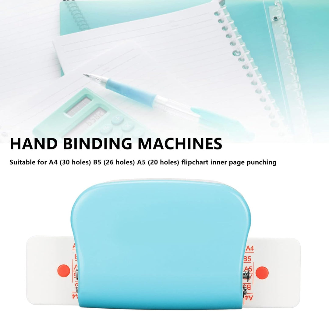 Bindemaschine, 6 Loch Cinch Buchbindemaschine, Lochung 5 Blatt, für A4 30 Loch B5 26 Loch A5 20 Loch