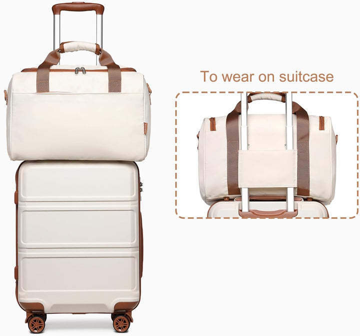 KONO 55cm Handgepäck-Koffer Trolley Set 2 Teilig Gepäcksets, Kleiner Koffer mit Rollen Handgepäck Se