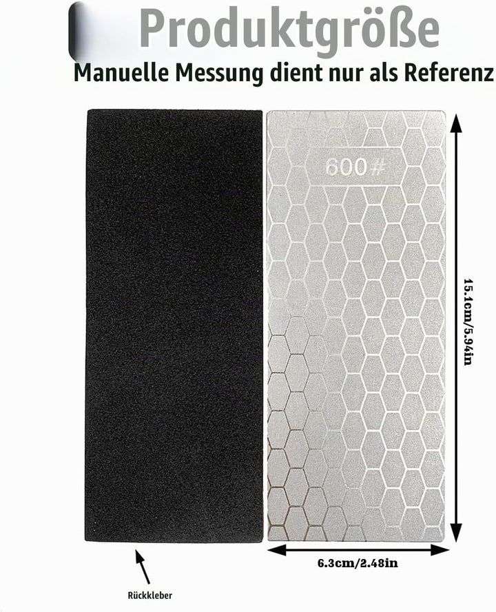 WIYETY 5 Stück Diamant Schleifsteine: 200/400/600/1000/2000 Diamant-Schleifstein, Diamant Messerschä