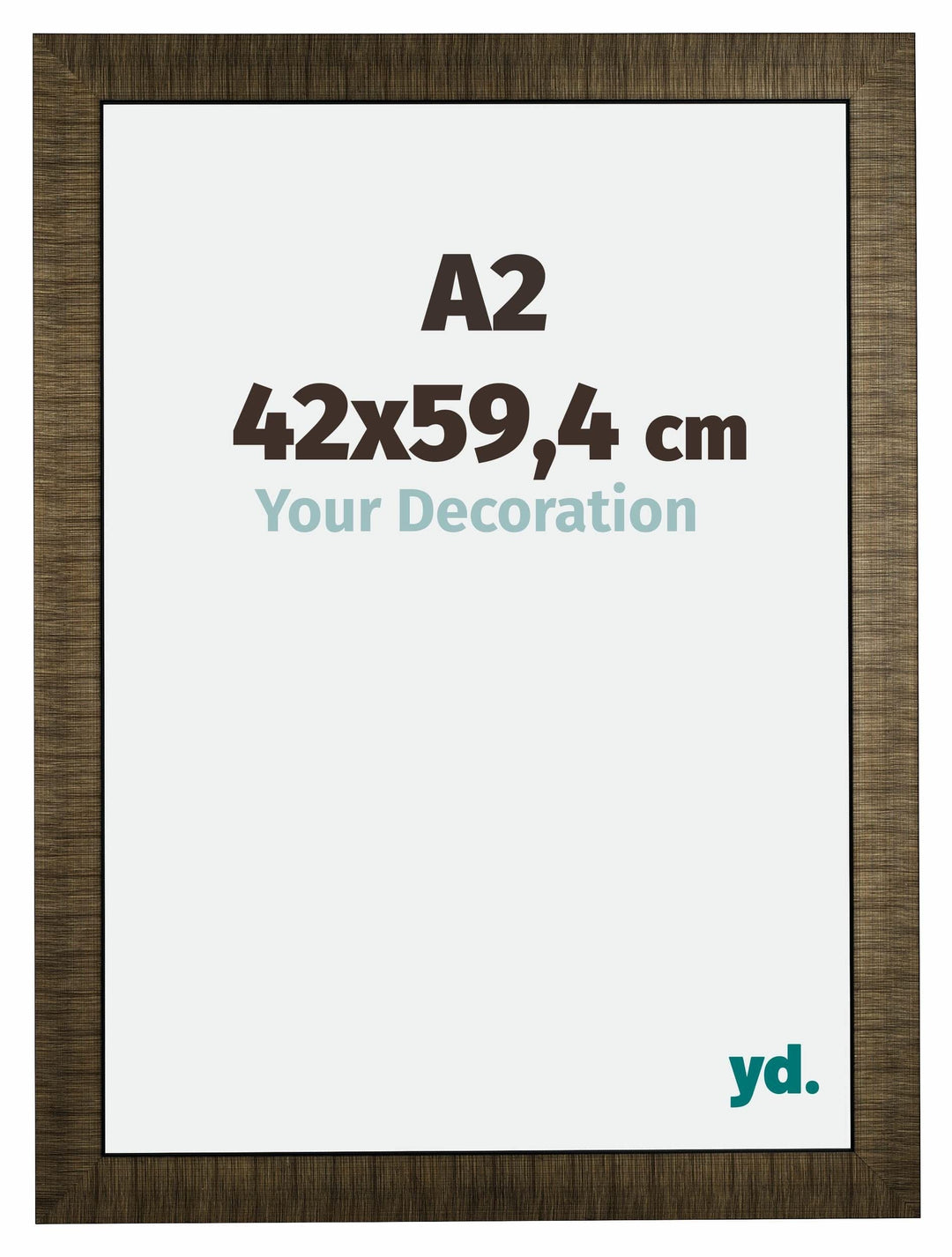 yd. Your Decoration - Bilderrahmen DIN A2 42x59,4 cm - Bilderrahmen aus Holz mit Acrylglas - Antiref