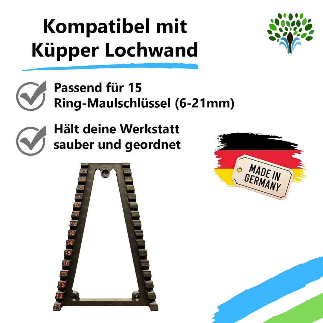 Werkzeug-Wandhalter für Küpper Lochwand Eurolochung Lochwand Zubehör Systemhalter Werkstattorganisat