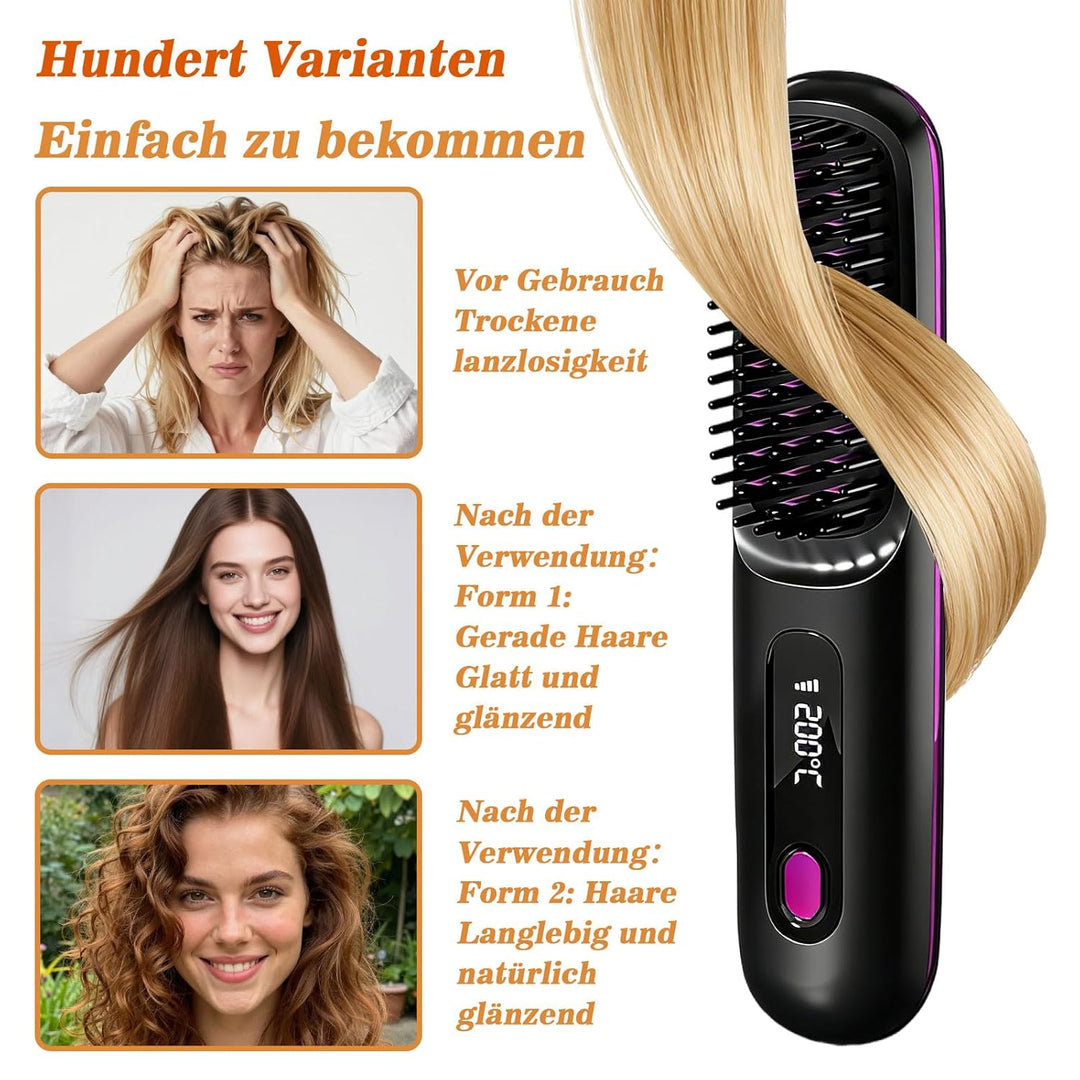 Stylingbürste Styling Kamm Für Kurze Haare, Tragbar & Styling Bürste Haarkamm Haarbürste für Reisen