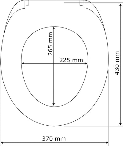 WENKO WC-Sitz Valencia Weiss - Toilettensitz, rostfreie Edelstahlbefestigung, MDF, 36 x 43 cm, Weiss