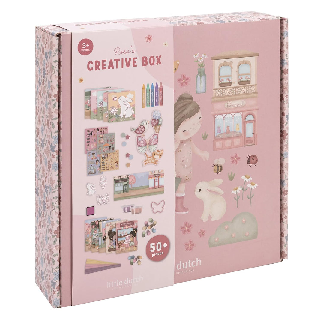 Little Dutch Bastelset/Kreativitätsbox XL - für Mädchen ab 3 Jahren - Kreativ Basteln Aufkleber Stic