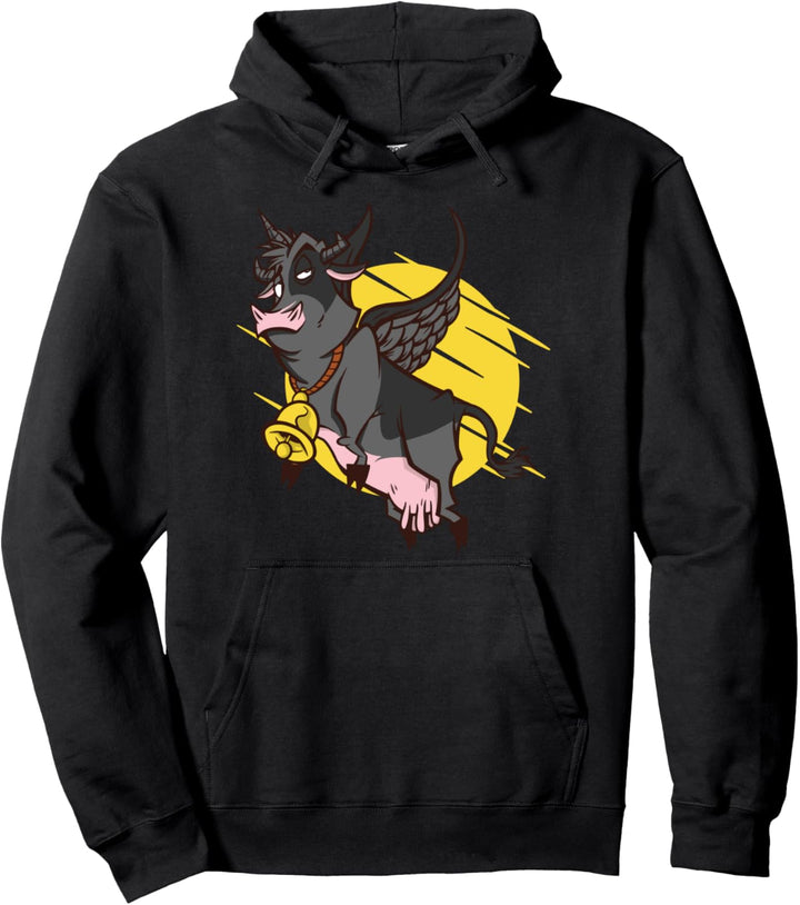 Super Fliegende Kuh Tier Grauvieh Rind Landwirt Geschenk Pullover Hoodie