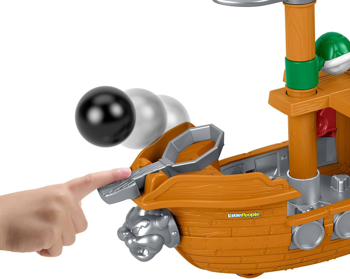 Fisher-Price Little People Kleinkindspielzeug My Mario Bowser-Luftschiff-Spielset mit Figur für Roll