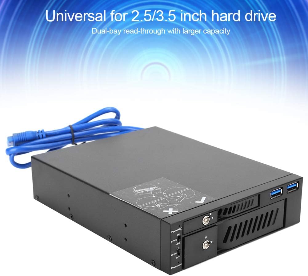 3,5 Zoll Wechselrahmen SATA Mobile Rack, Mobiles Festplatten Rack, Festplattenschutzgehäuse für 2.5/