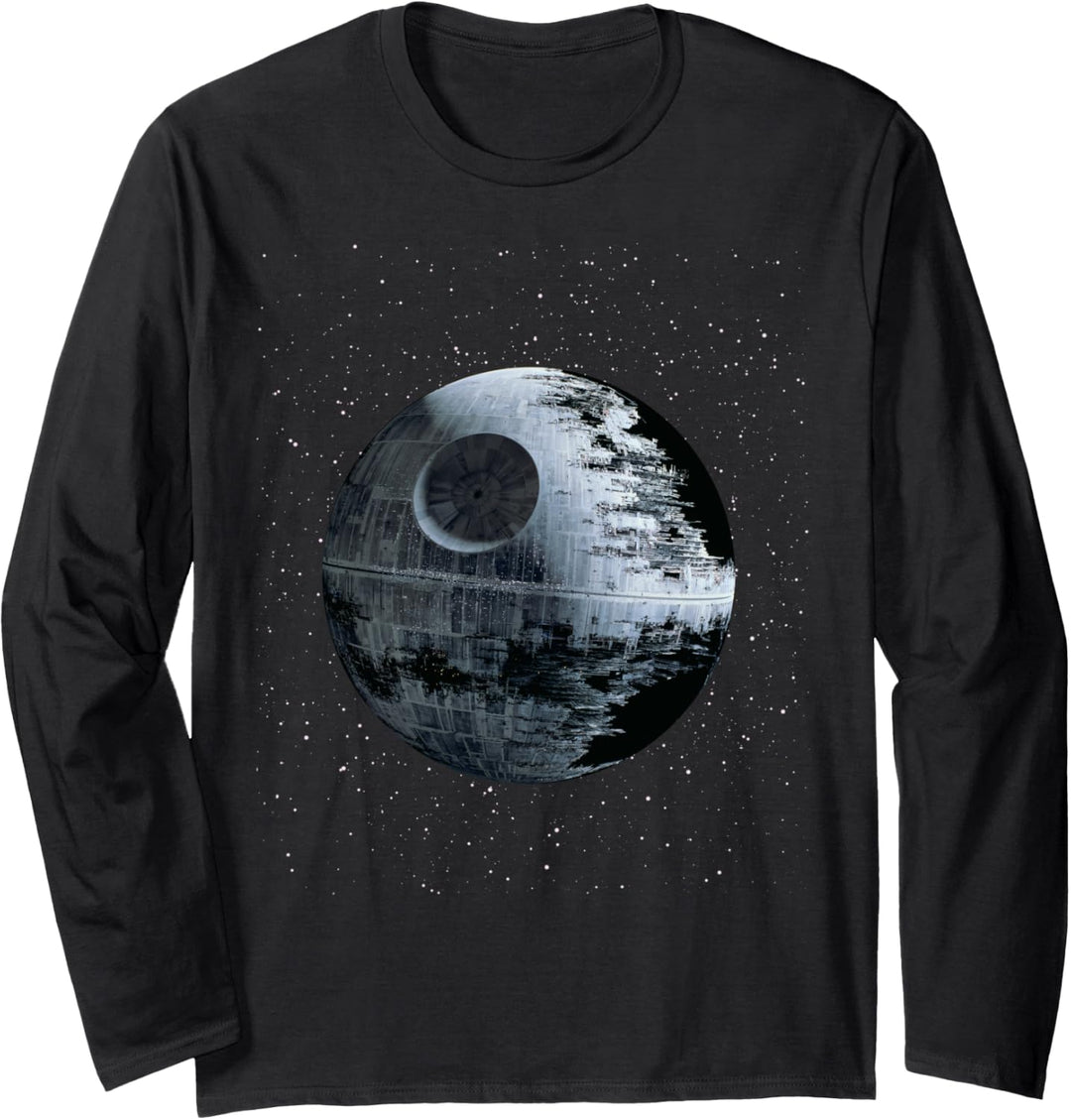 Star Wars Death Star Alone In A Crowd of Galaxies Langarmshirt