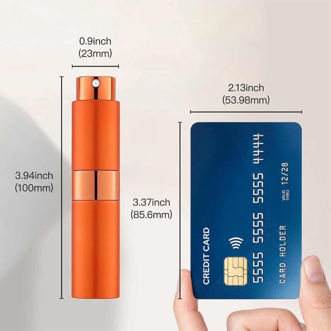 Toureal 8ml Aluminium Parfüm Zerstäuber Nachfüllbar Leer, Reise Parfümzerstäuber, Reisezerstäuber Fl
