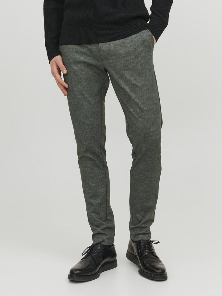 JACK & JONES Herren Jpstmarco Jjphil Nor Noos Chino-Hose 33W / 30L Forest Night/Detail:herringbone,
