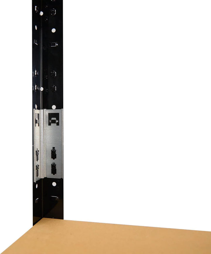 shelfplaza® 200x30x23cm Black Schwerlastregal schwarz/Metallregal schwarz 5 Böden à 175kg Tragkraft/