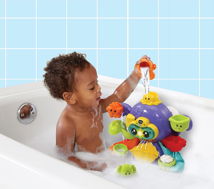 VTech Baby Badespass Oktopus – Interaktives Badespielzeug, das spricht und singt – Für Kinder von 1-