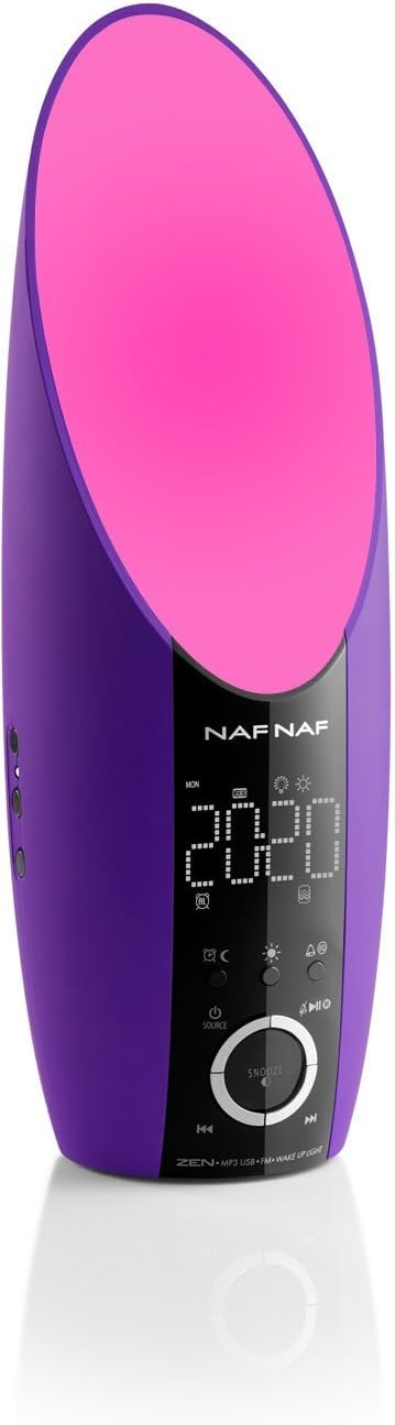 NAFNAF ZEN Sonnenaufgang Radio Wecker simuliert die aufgehende Sonne, lila Purple, Purple