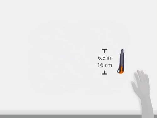 Fiskars Cuttermesser mit Metallführung, 18 mm, Orange/Schwarz, 1003749 (Packung mit 2) 18 mm (Packun