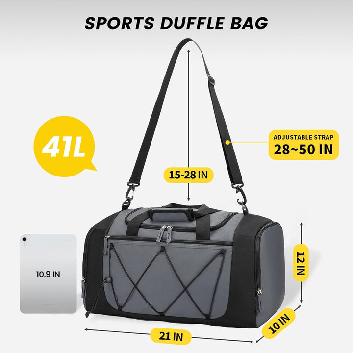 Vorspack 21 Inches Gross Sporttasche Herren Damen – 41L Gym Bag mit Schuhfach Leichte Gym Tasche für