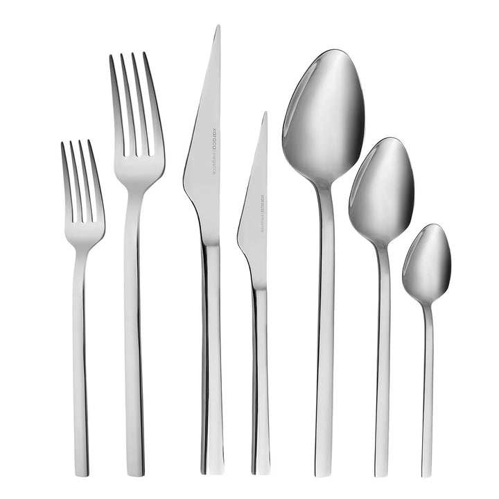 Karaca Sedir Elegance Besteck Set 12 Personen Spülmaschinenfest Essbesteck, 84 teilig Silver Besteck