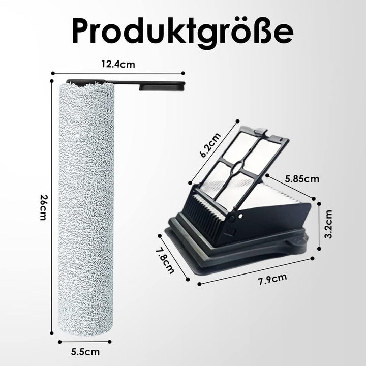 Ersatz-Bürstenwalze und Staubsaugerfilter für Tineco Floor One S7/ S6 Pro Akku-Nass-Trocken-Staubsau