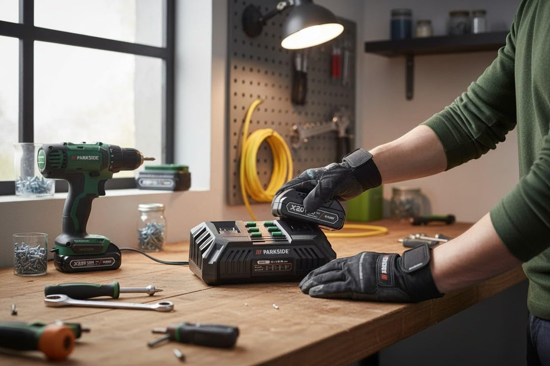 Parkside 20 V Akku-Doppelladegerät PDSLG 20 B1, 2 x 4,5 A