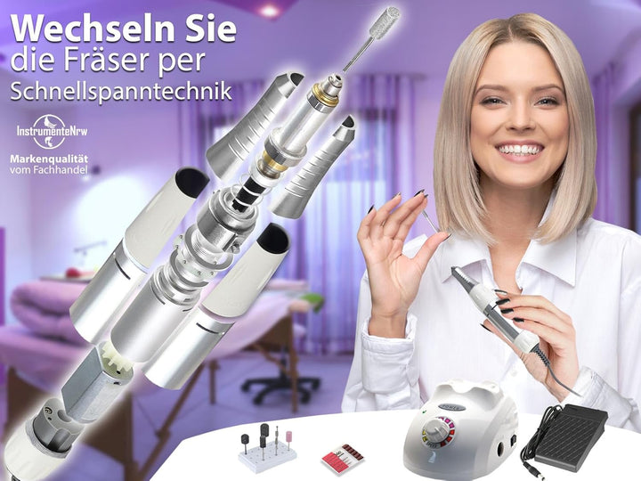 Profi Fusspflegegerät Pediküre Set für die Hornhautentfernung mit Speziellen Hornhautenferner Fräser