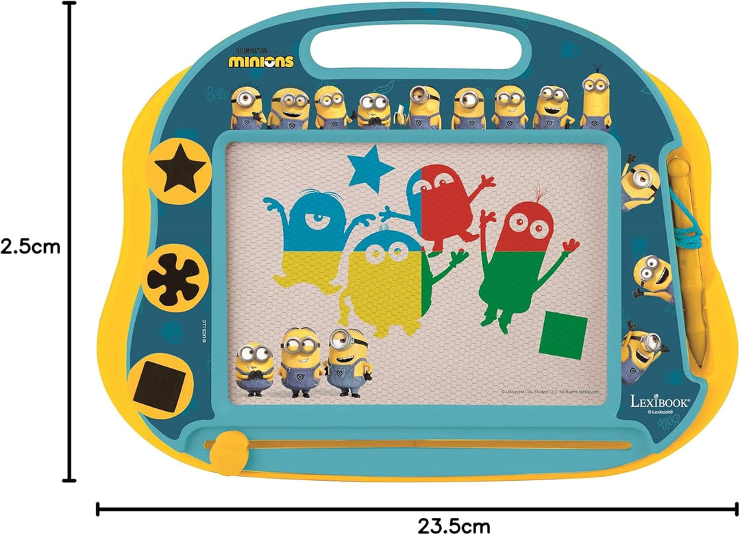 Lexibook CRDES550 Despicable Me/Minions Magische magnetische Zeichentafel, Magnettafel für Kinder, k