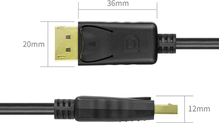 UNITEK DisplayPort auf DisplayPort Kabel I 5 Meter I Standard DP 1.2 I Full HD, 2K, 4K 3840x2160p, 3