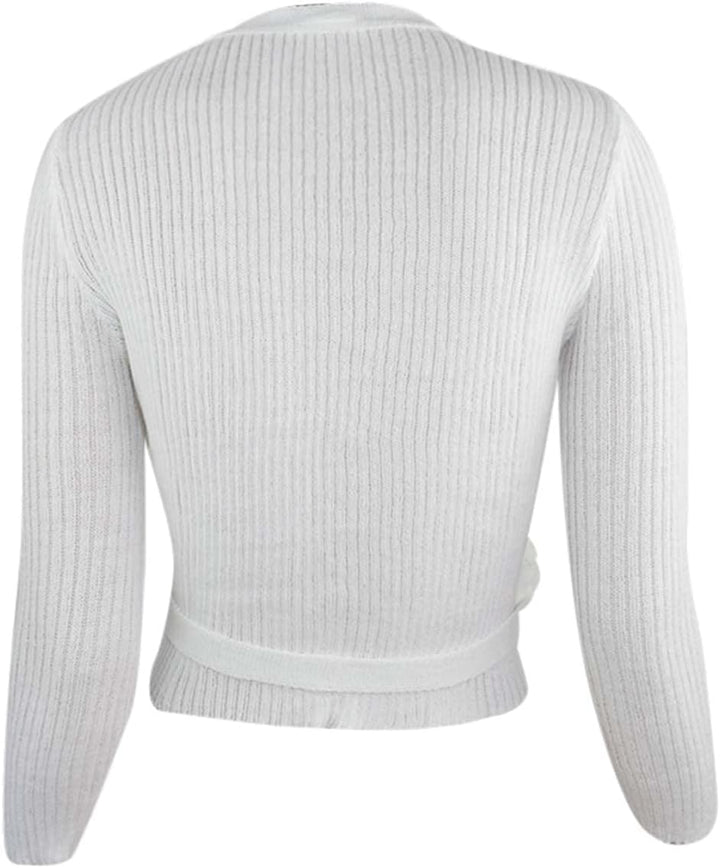 Intermezzo Damen Ballett Wickeljacke/Weste 6811 Jersey Elipor - Made in Spain M Weiss, M Weiß