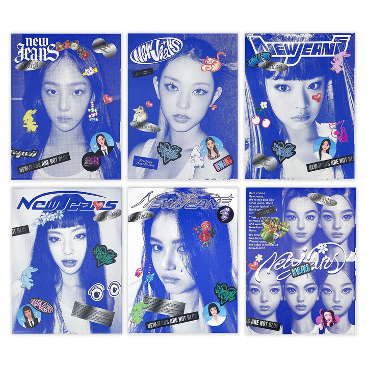 NewJeans - 1st EP [New Jeans] (Blubook Ver - Random) Log Book + Pin-Up Book + Phoning Manual Book ID
