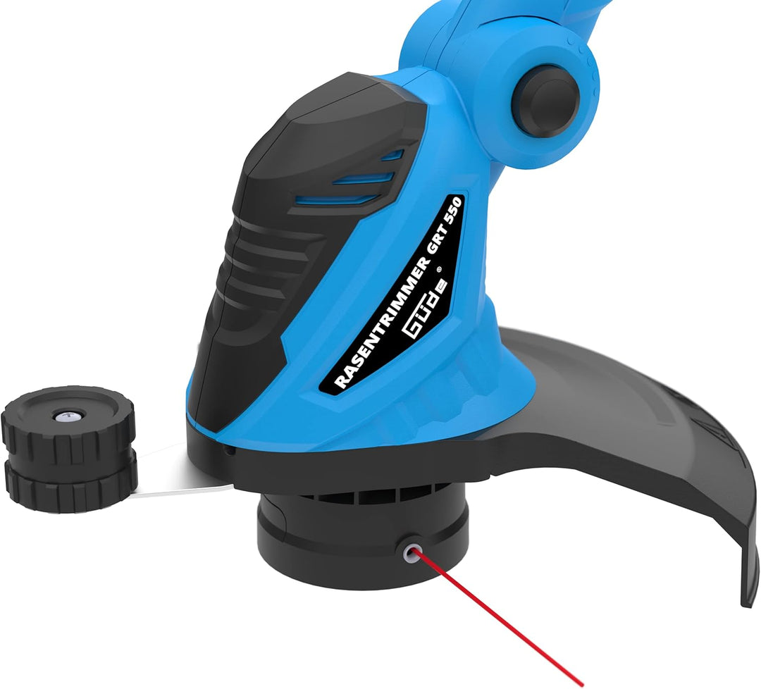 Güde 95171 Rasentrimmer GRT 550 (180 Grad drehbarem Schneidekopf, Fadenspule, 5-fach neigbarer Schne