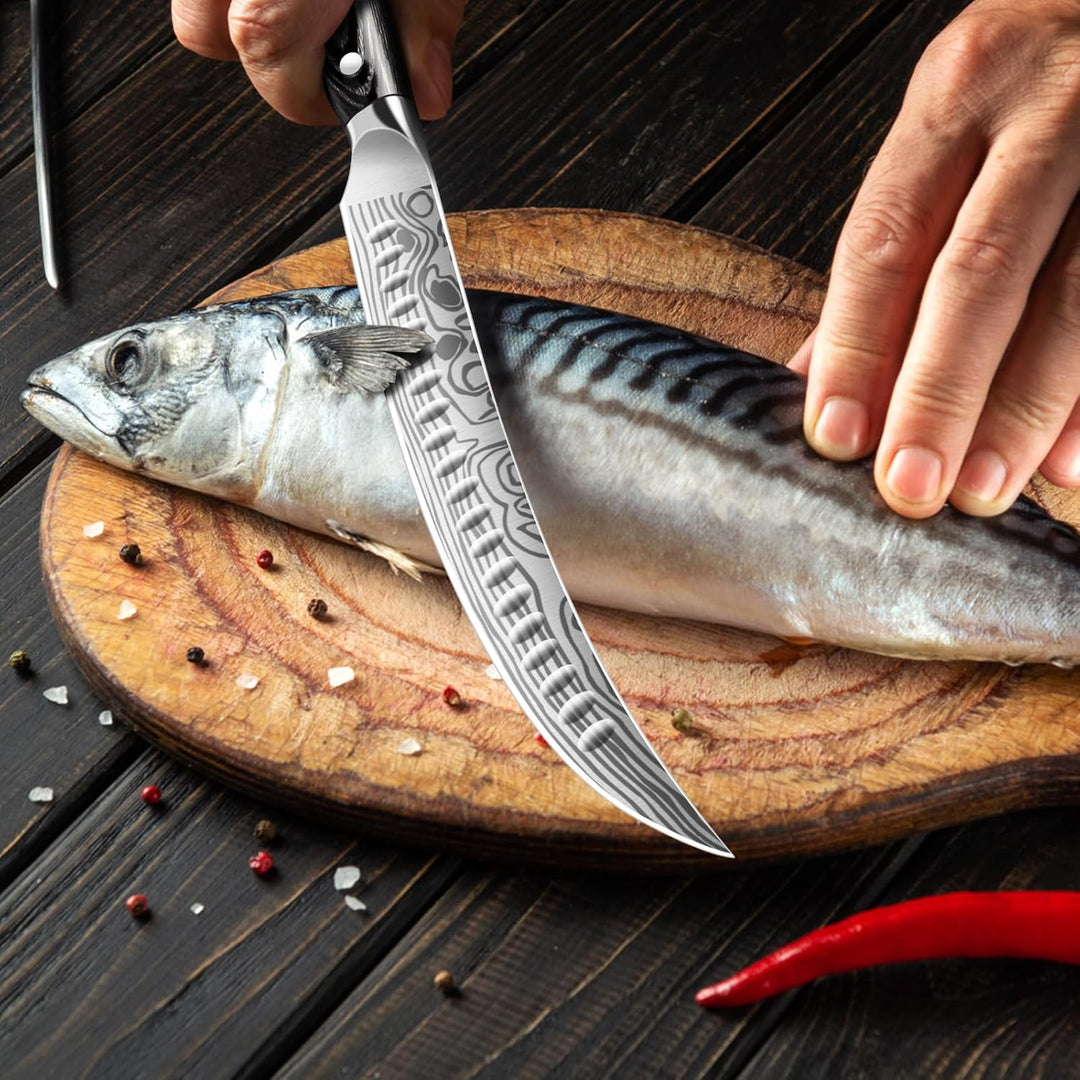 MOSFiATA Fleischmesser Extrem Scharf - 10,7-Zoll Metzgermesser aus EN1.4116 Stahl, Ideal für Filetie