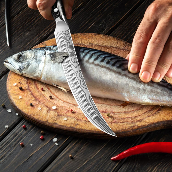MOSFiATA Fleischmesser Extrem Scharf - 10,7-Zoll Metzgermesser aus EN1.4116 Stahl, Ideal für Filetie