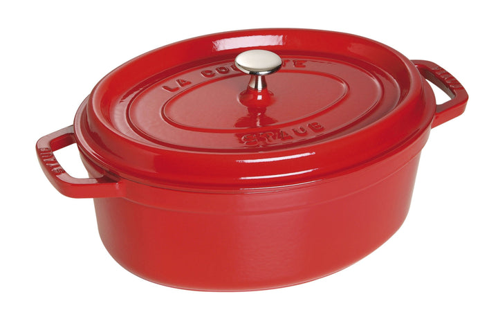 STAUB Cocotte, Gusseisen Bräter mit Deckel, 29 cm, 4,2 L, Oval, Alle Herdarten inkl Induktion, Made