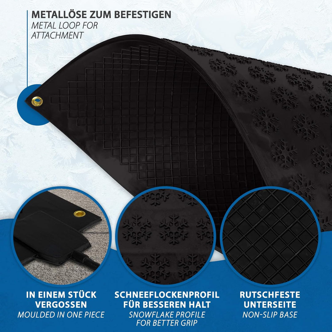 Heizmatte 60x90cm - für Gehweg Rampe Terrasse Aussentreppe Elektroheizung 60x90cm Nur Heizmatte, 60x