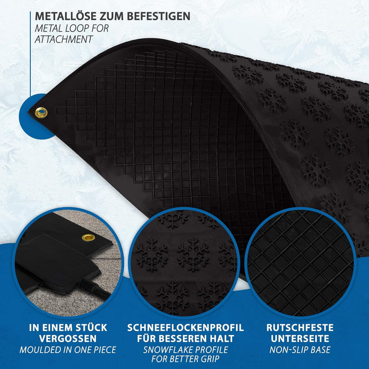 Heizmatte 60x90cm - für Gehweg Rampe Terrasse Aussentreppe Elektroheizung 60x90cm Nur Heizmatte, 60x