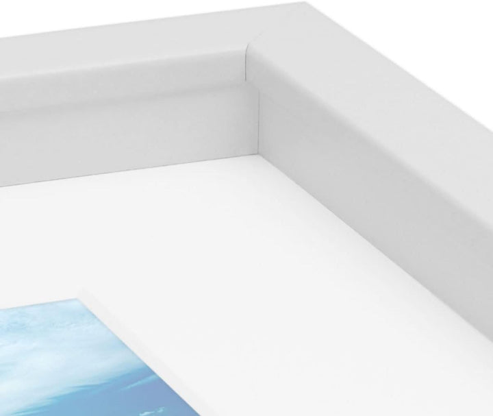 3D-Bilderrahmen zum Befüllen A4 21x30 cm, Weiss, Bilderrahmen tief mit Passepartout, 2er Set Objektr
