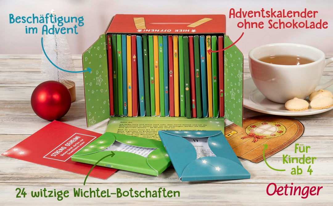 Wichteltür-Adventskalender. 101 Wichtel ziehen ein: Adventskalender ab 4 Jahren mit Wichteltür, 24 B