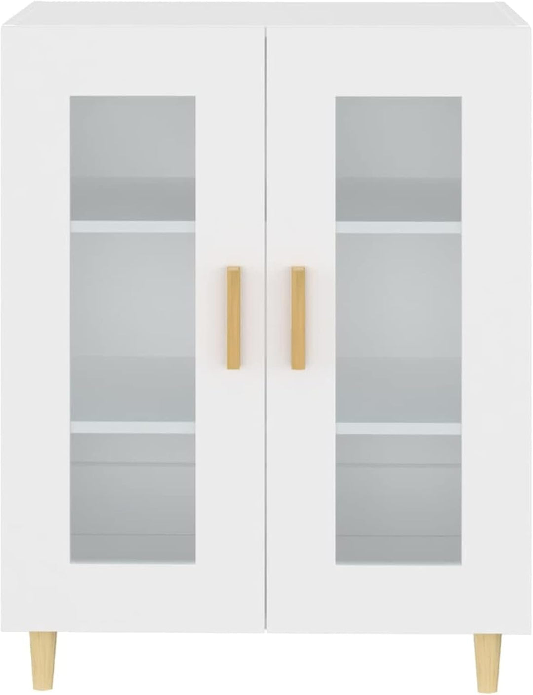 Tidyard Sideboard mit 2 Glastüren Kommode Anrichte Vitrinenschrank Beistellschrank Mehrzweckschrank